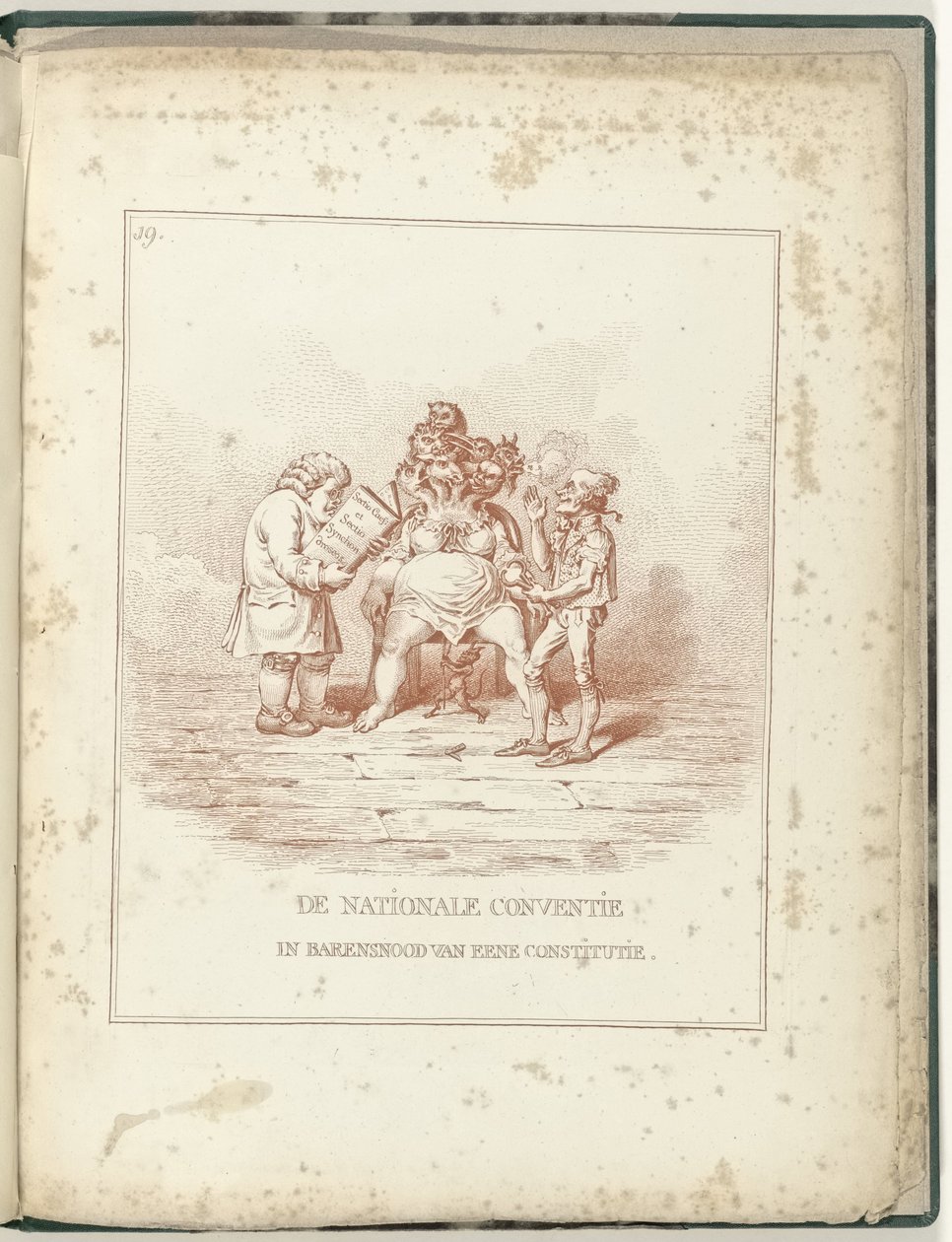 Trabajo de la Convención Nacional, 1795 La Convención Nacional en Trabajo de una Constitución (título sobre objeto) Hollandia Regenerata (título de la serie) de James Gillray (possibly)