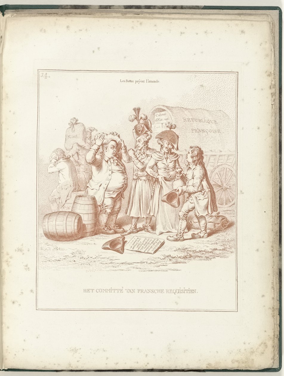 Comité de Requisiciones Francesas, 1795 El Comité de Requisiciones Francesas (título sobre objeto) Hollandia Regenerata (título de la serie) de James Gillray (possibly)