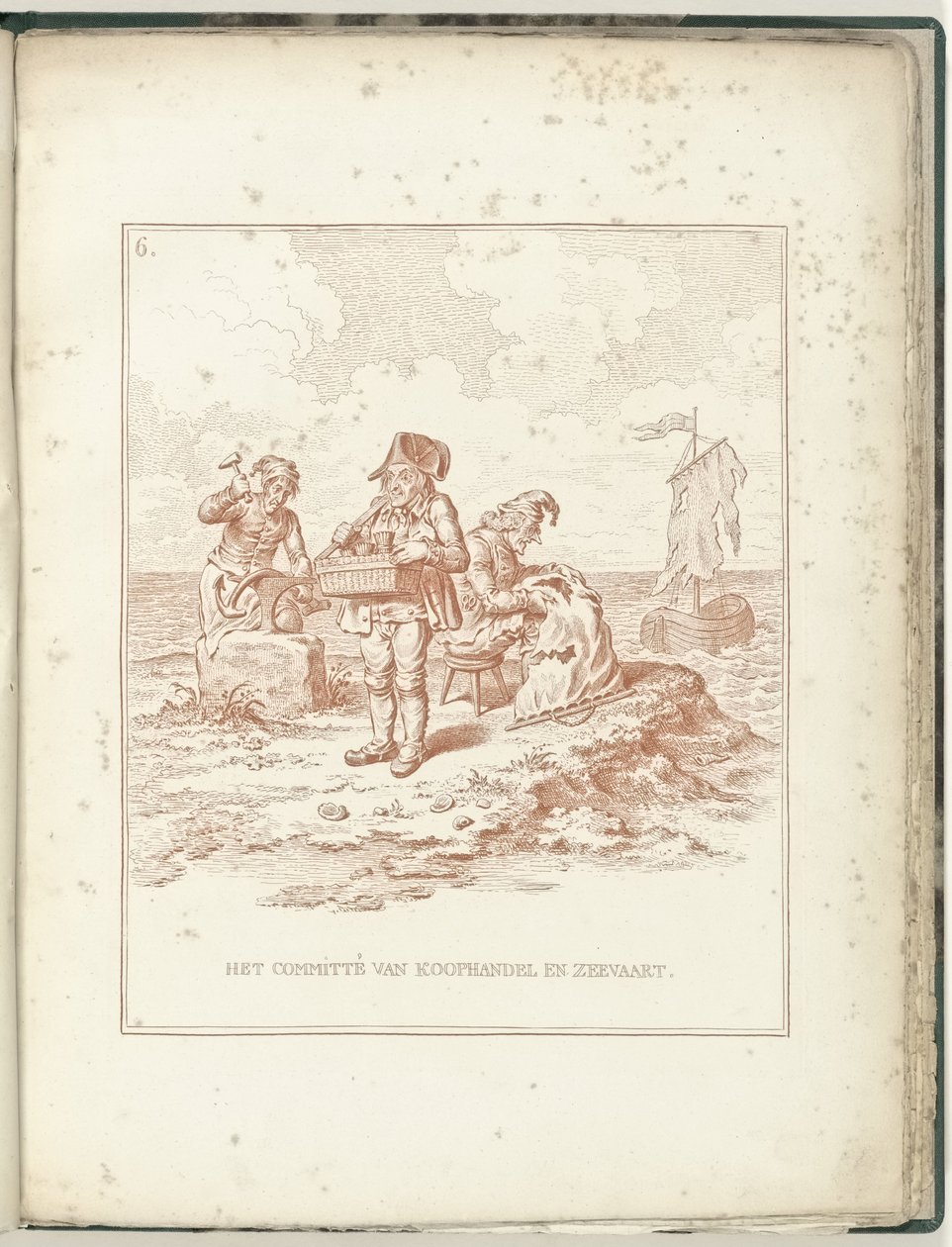 Comité de Comercio y Navegación, 1795 El Comité de Comercio y Navegación (título sobre objeto) Hollandia Regenerata (título de la serie) de James Gillray (possibly)
