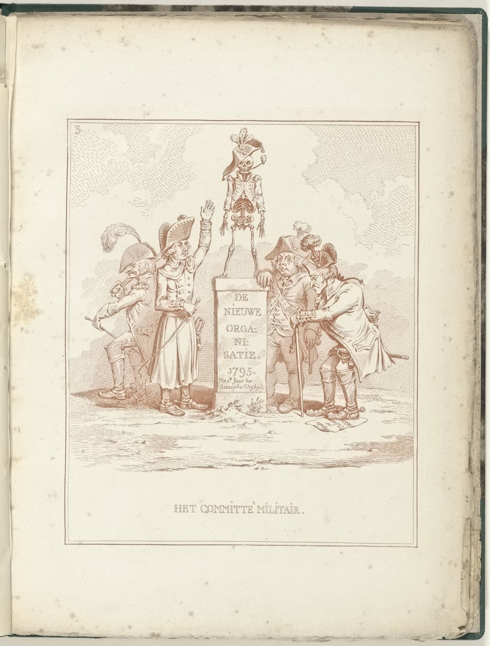 Comité de Asuntos Militares, 1795 El Comité Militar (título sobre objeto) Hollandia Regenerata (título de la serie) de James Gillray (possibly)