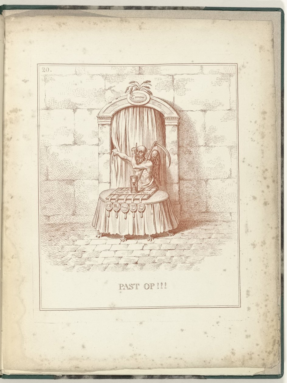 Padre tiempo para la puerta del futuro, 1795 Cuidar algo !!! (título en el objeto) Hollandia Regenerata (título de la serie) de James Gillray (possibly)