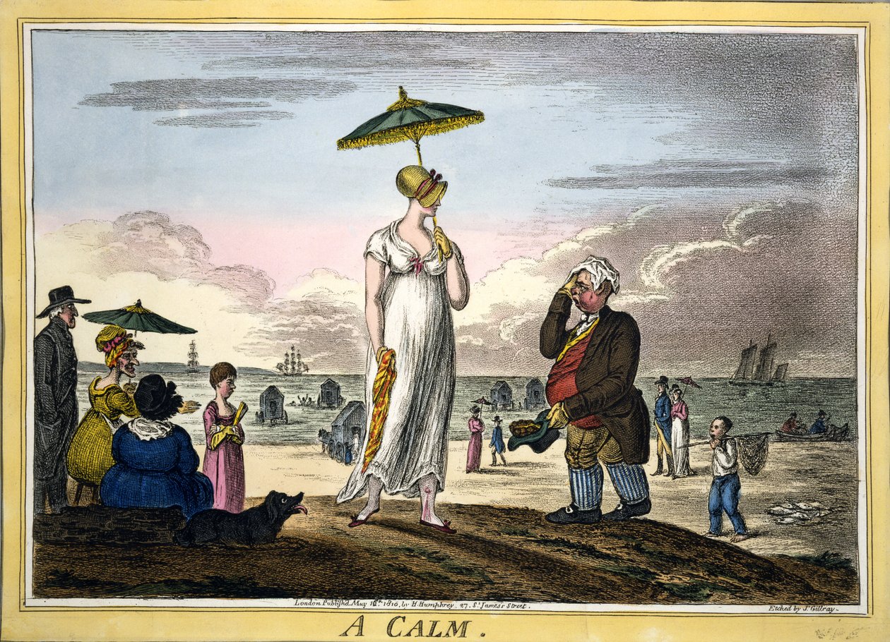 Una calma, pub. H Humphrey, Londres, 1810 de James Gillray