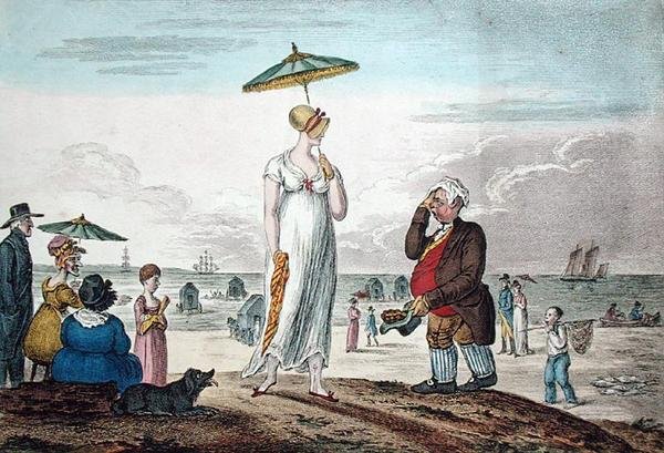 Una Calma, publicado por Hannah Humphrey en 1810 de James Gillray