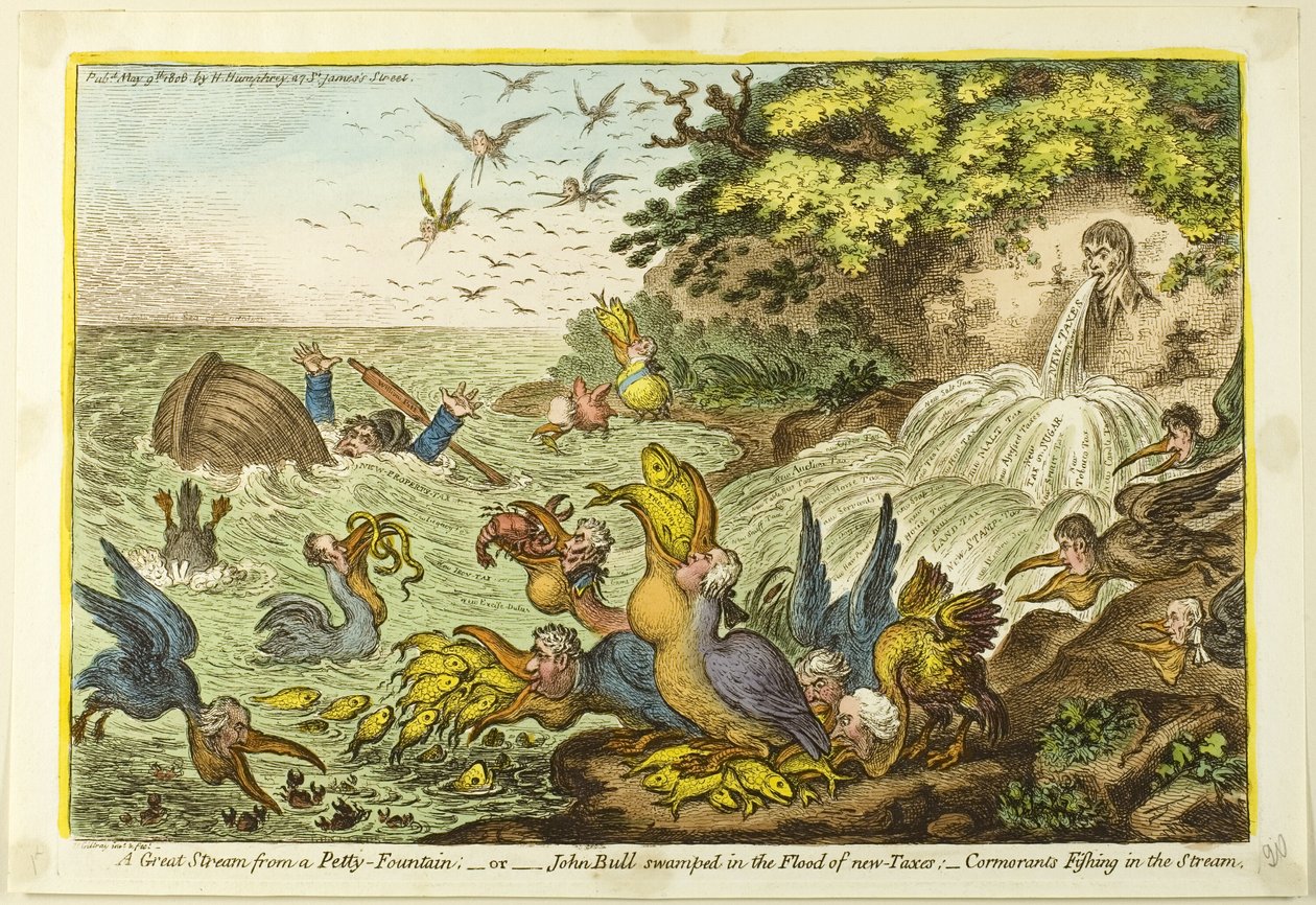 Un Gran Arroyo de una Bonita Fuente de James Gillray