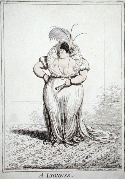 Una Leona, publicado por Hannah Humphrey en 1801 de James Gillray