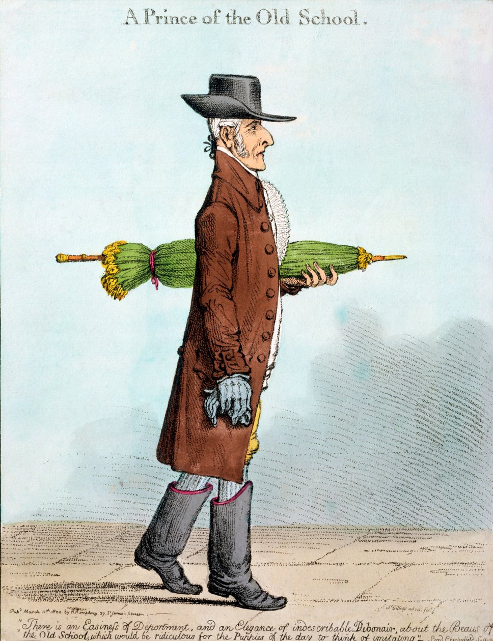Un Príncipe de la Vieja Escuela, publicado por Hannah Humphrey en 1800 de James Gillray