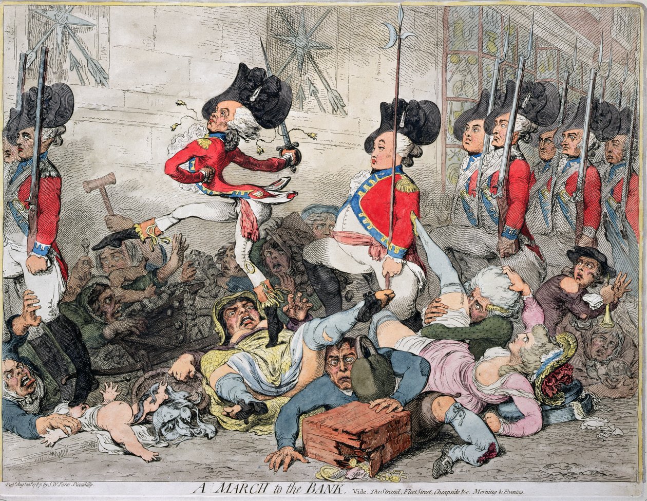 Un honorable, alias un Sans-Culotte, publicado por J. Fores en 1792 de James Gillray