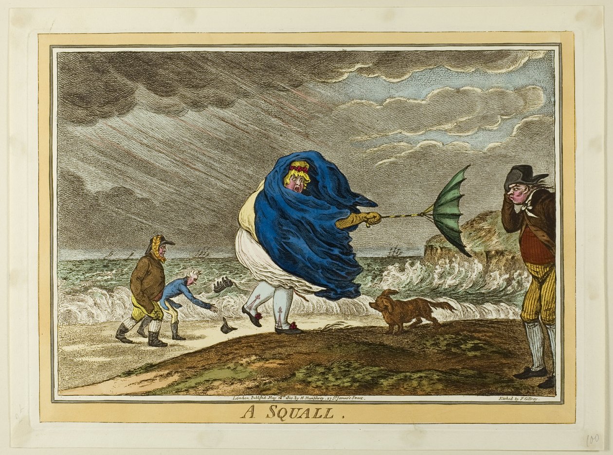 Una borrasca de James Gillray