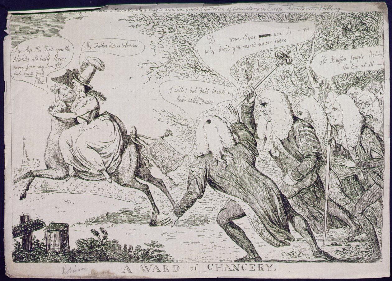 Un pupilo de la cancillería de James Gillray