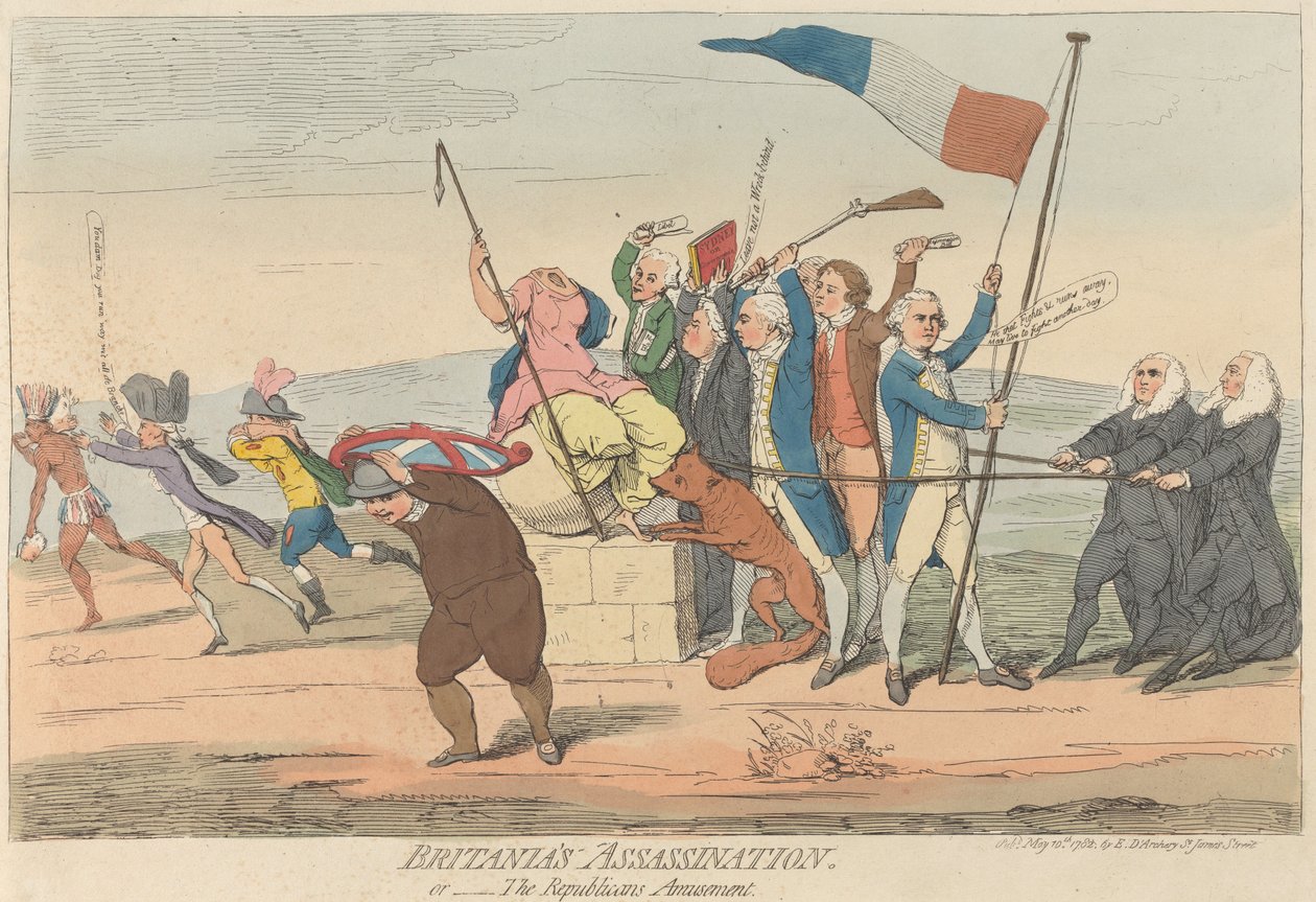 El asesinato de Britania... o «El entretenimiento republicano» de James Gillray
