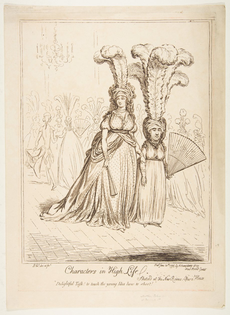 Personajes en la alta sociedad, 20 de junio de 1795 de James Gillray