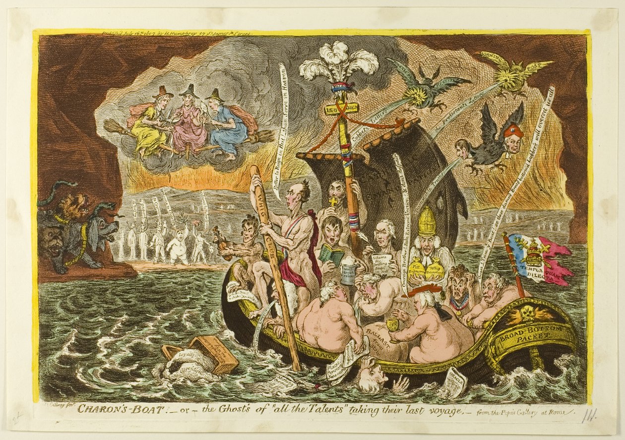 Barco de Caronte de James Gillray