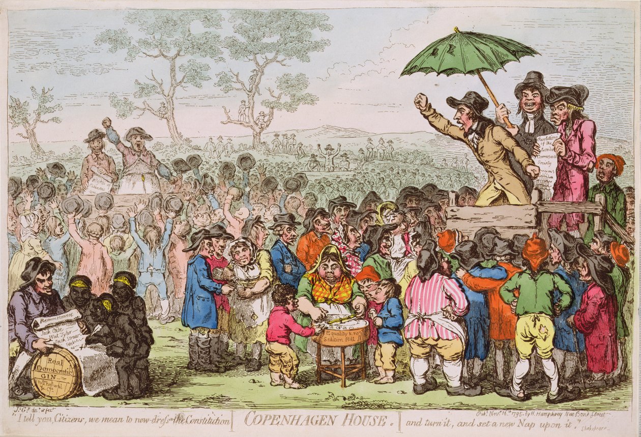 Casa de Copenhague publicada por H. Humphrey, 1795 de James Gillray