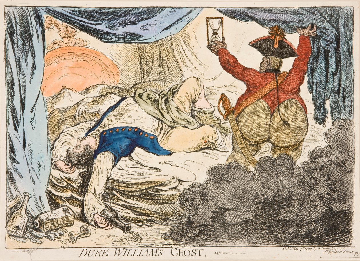 El fantasma del duque Guillermo de James Gillray