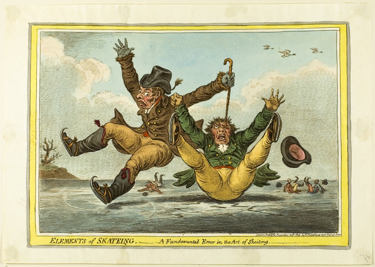 Elementos del skate: Un error fundamental en el arte del skaiting de James Gillray