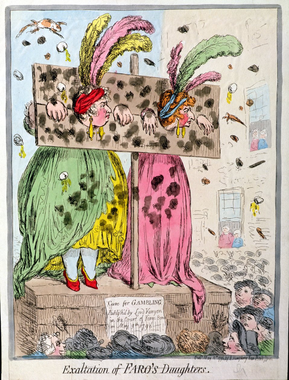 Exaltación de las hijas de Faro, publicada por Hannah Humphrey en 1796 de James Gillray