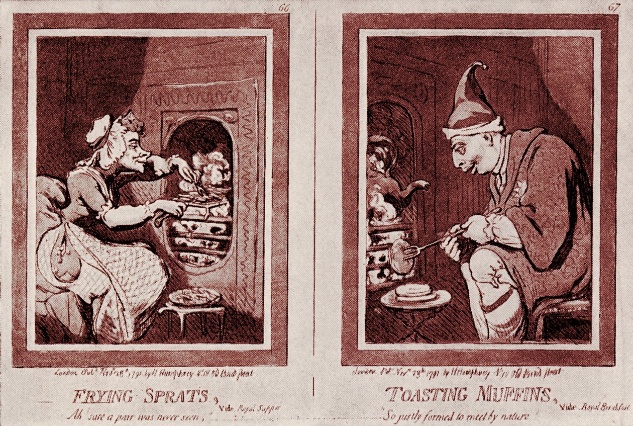 Farmer George y su esposa: caricatura de Jorge III de James Gillray