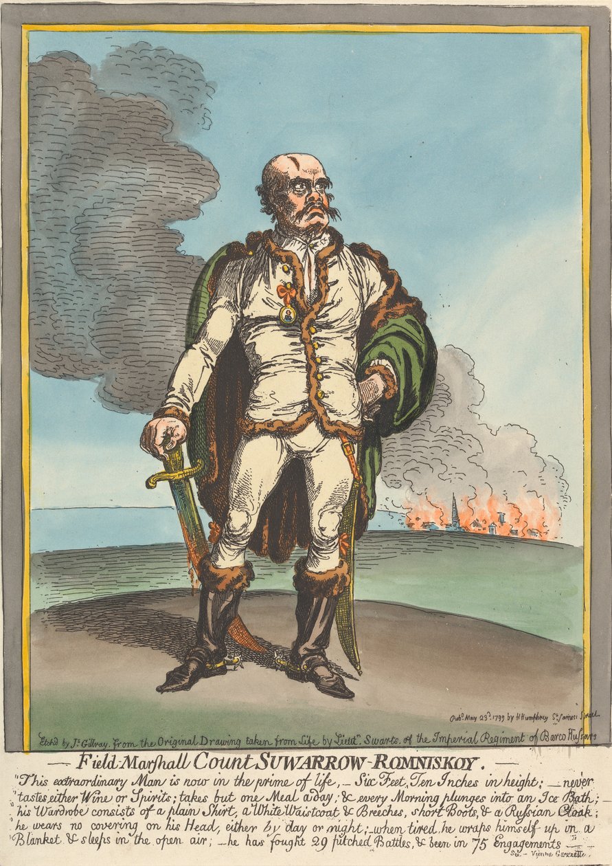 Mariscal de campo conde Suwarrow-Rominskoy --- de James Gillray
