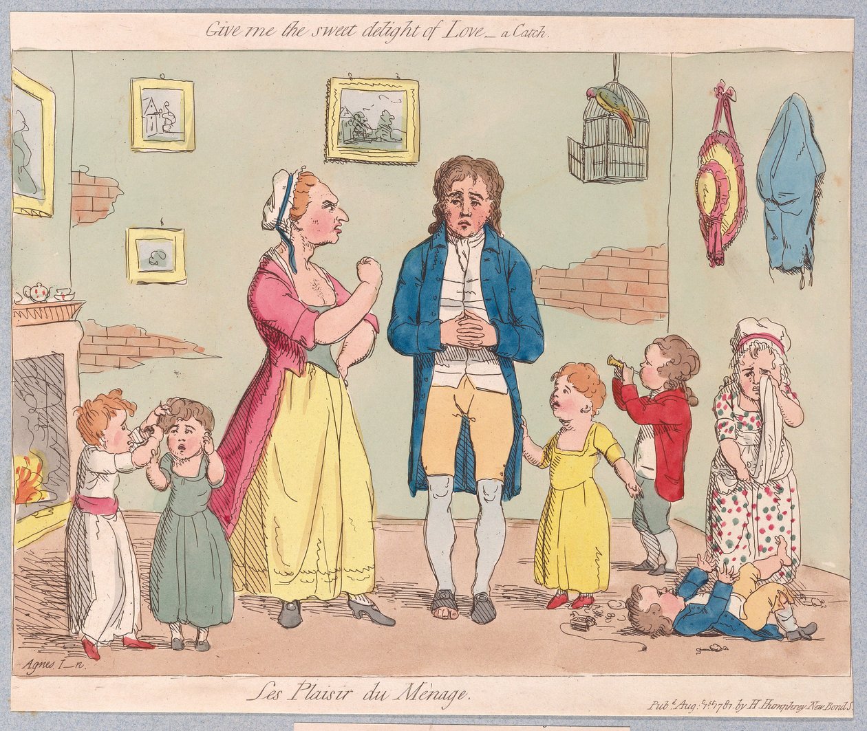 Dame el dulce deleite del amor, una captura de James Gillray