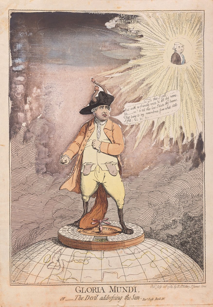 Gloria Mundi, o el Diablo Dirigiéndose al Sol de James Gillray