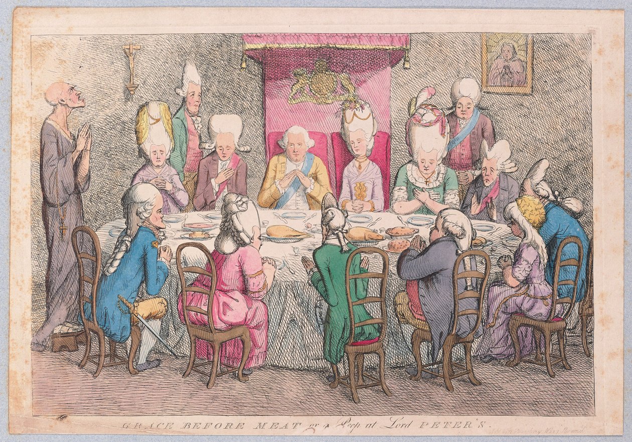 Gracia Antes de Comer o una Mirada a Lord Peters de James Gillray