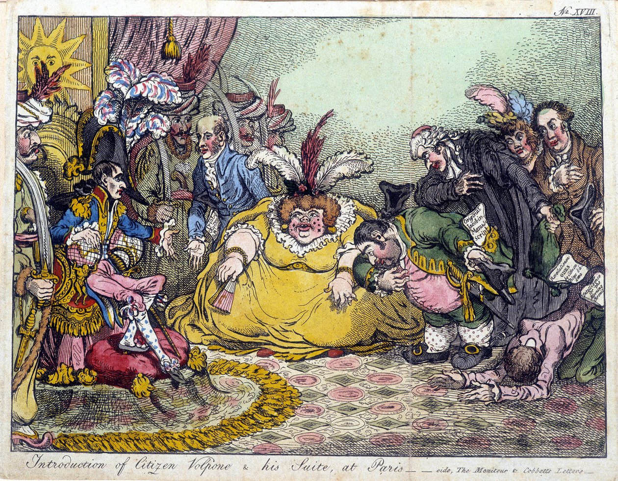 Introducción del Ciudadano Volpone y su séquito, en París (Napoleón Bonaparte; Arthur O