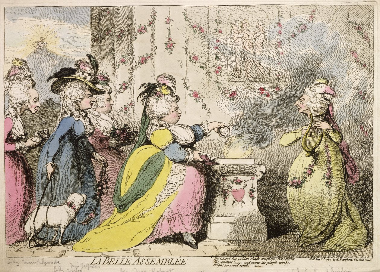 La Belle Assemblée, publicada por Hannah Humphrey en 1787 de James Gillray