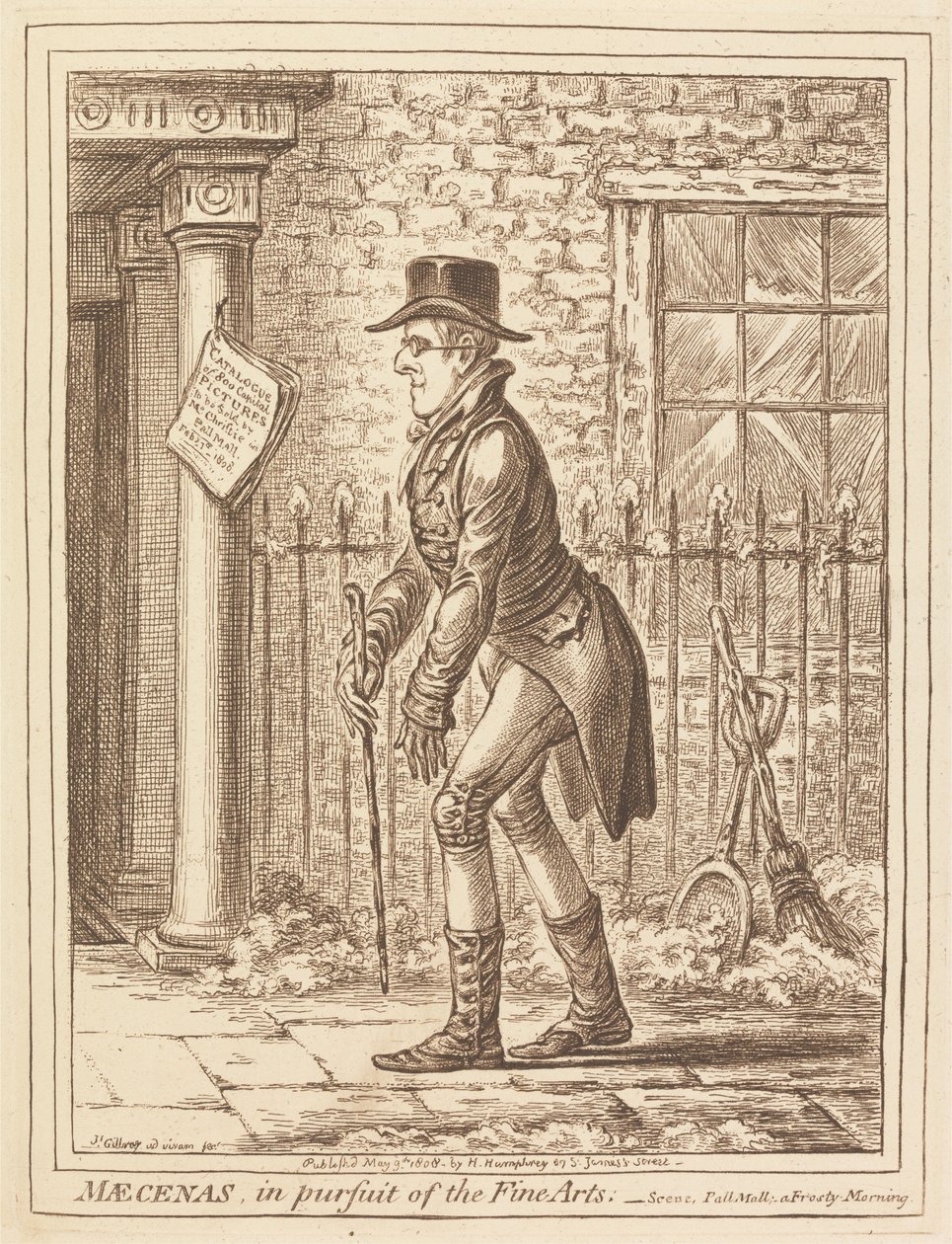 Mecenas, en busca de las bellas artes de James Gillray