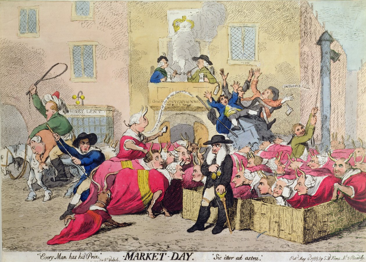 Día de mercado de James Gillray