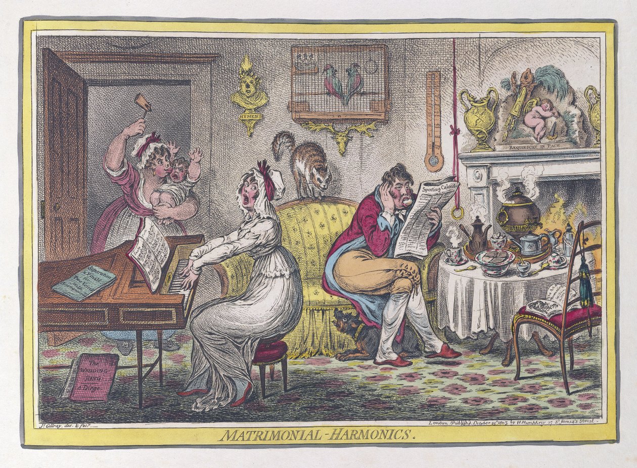 Armonías Matrimoniales de James Gillray