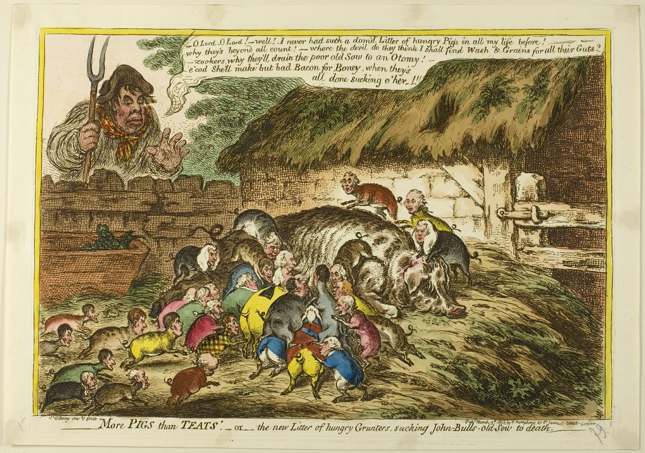 Más cerdos que tetas de James Gillray