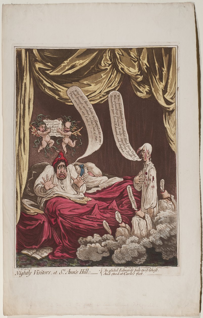 Visitantes nocturnos en St Anns Hill, 1798 de James Gillray