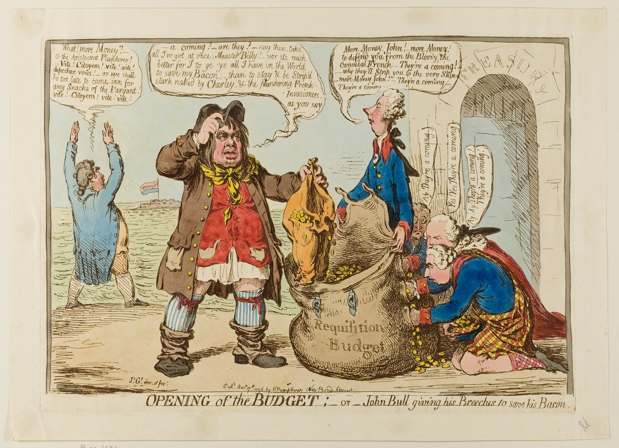 Apertura del presupuesto de James Gillray