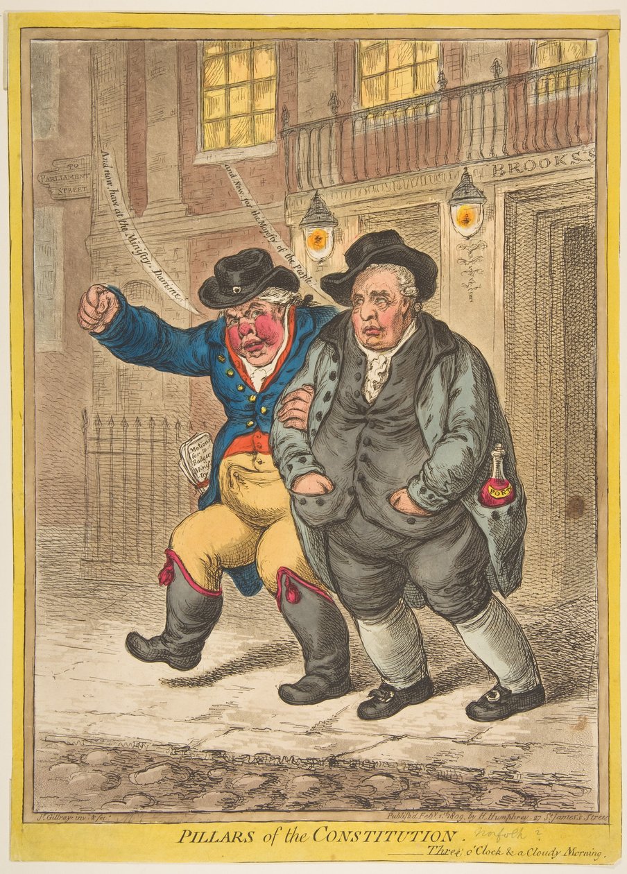Pilares de la Constitución de James Gillray