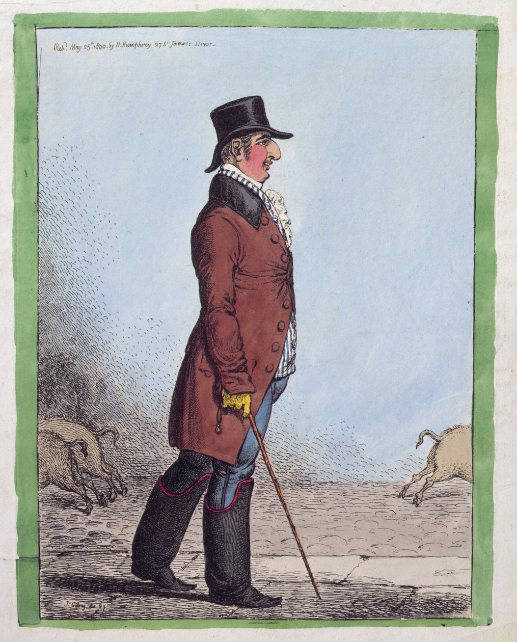 Retrato de Charles Howard, Duque de Norfolk, publicado por Hannah Humphrey en 1800 de James Gillray