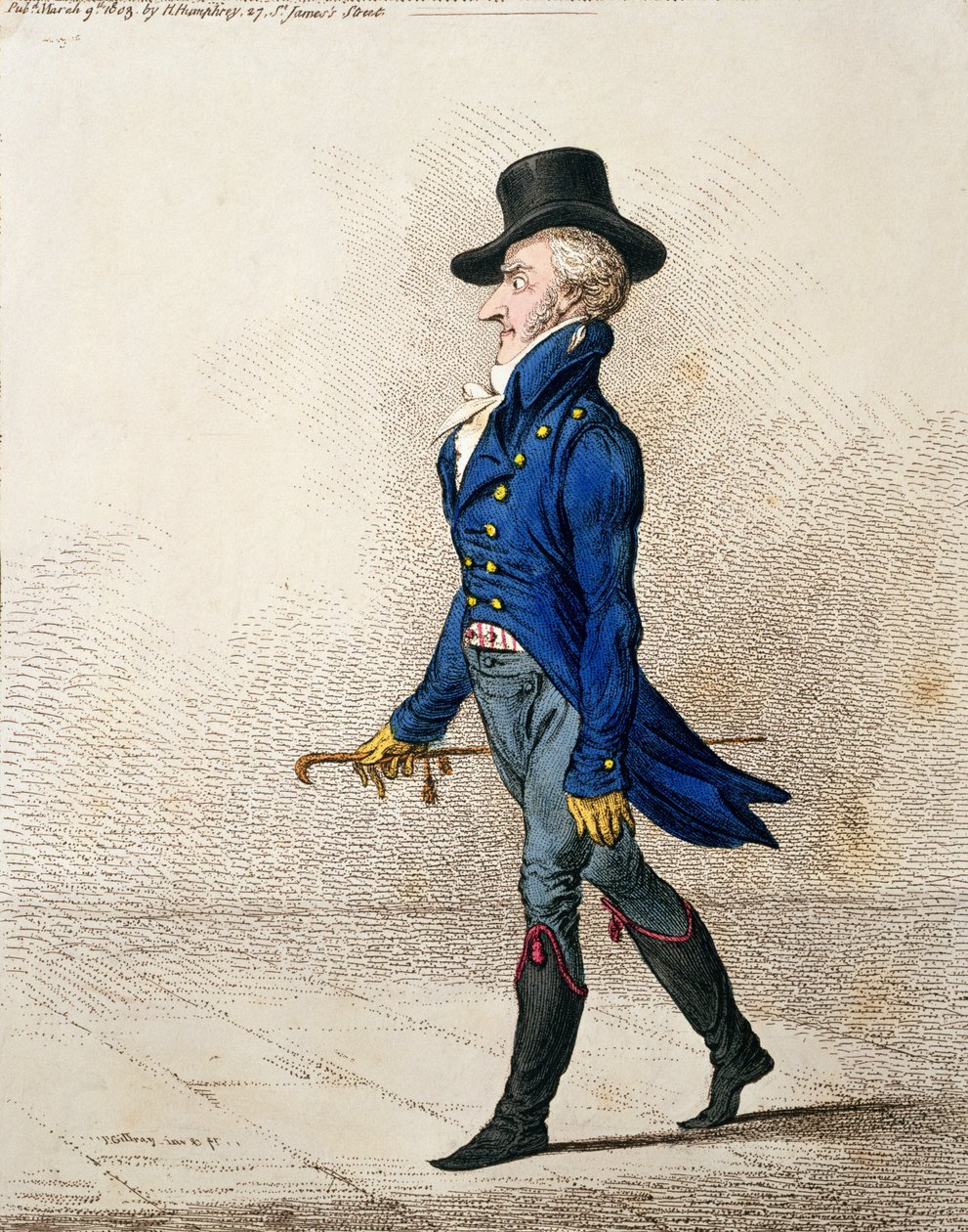 Retrato de un hombre de James Gillray