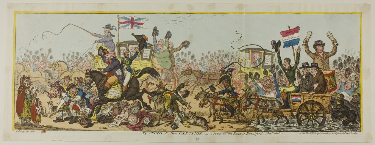 Contabilización de las elecciones de James Gillray