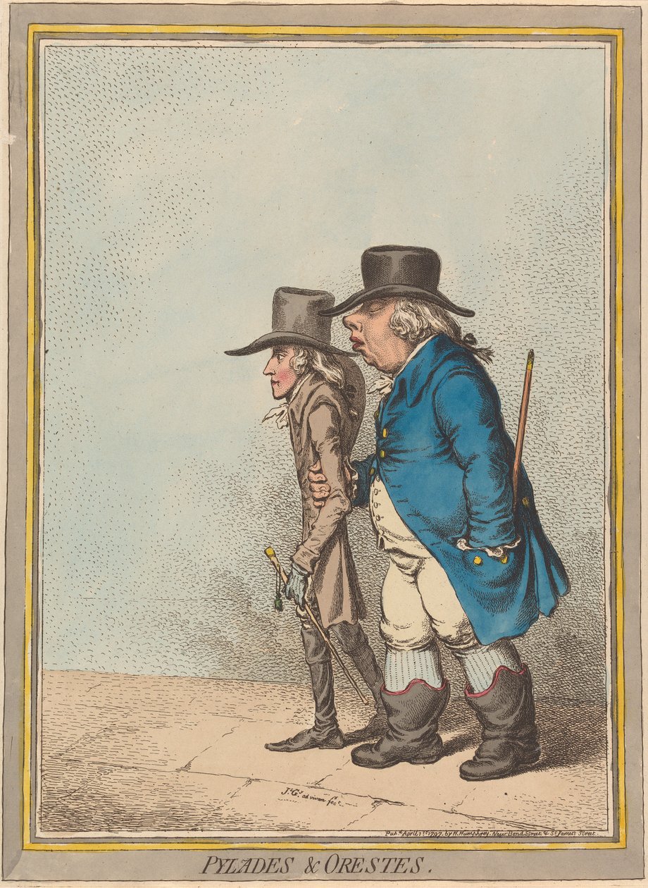 Pylades & Orestes (Statthalter & sein Sekretär) de James Gillray