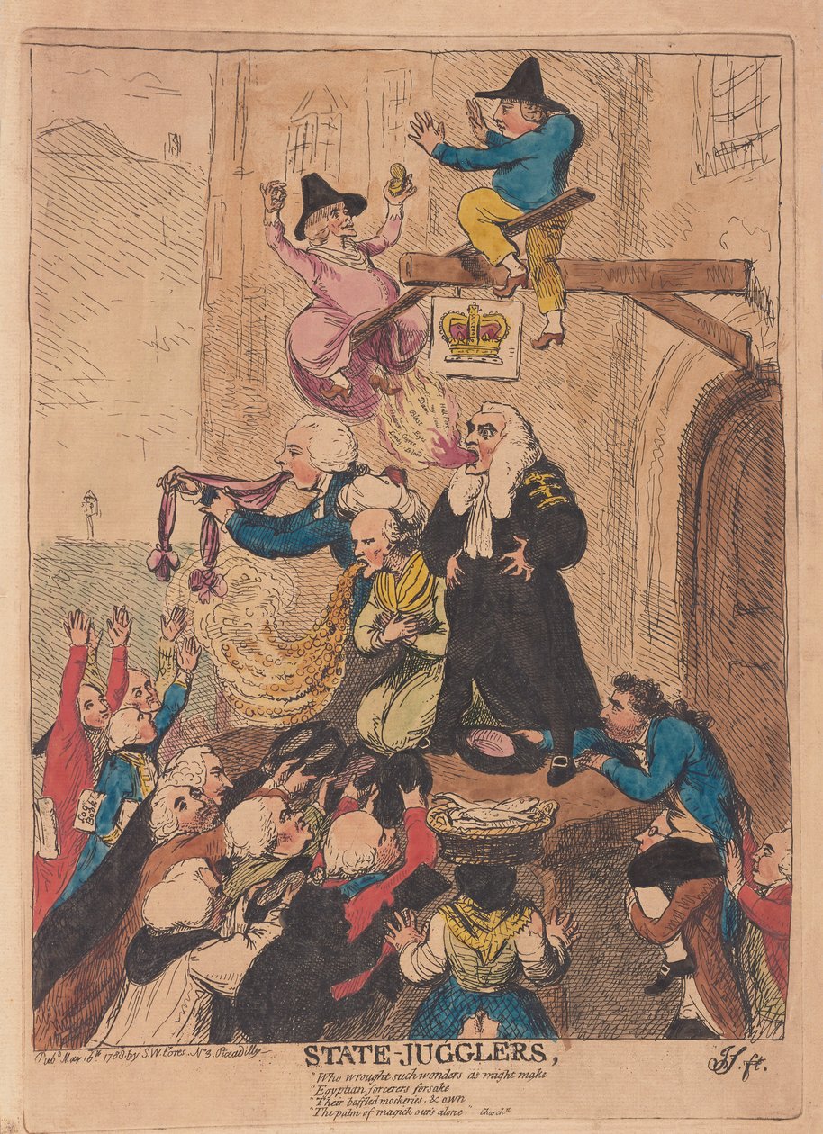 Malabaristas del estado de James Gillray