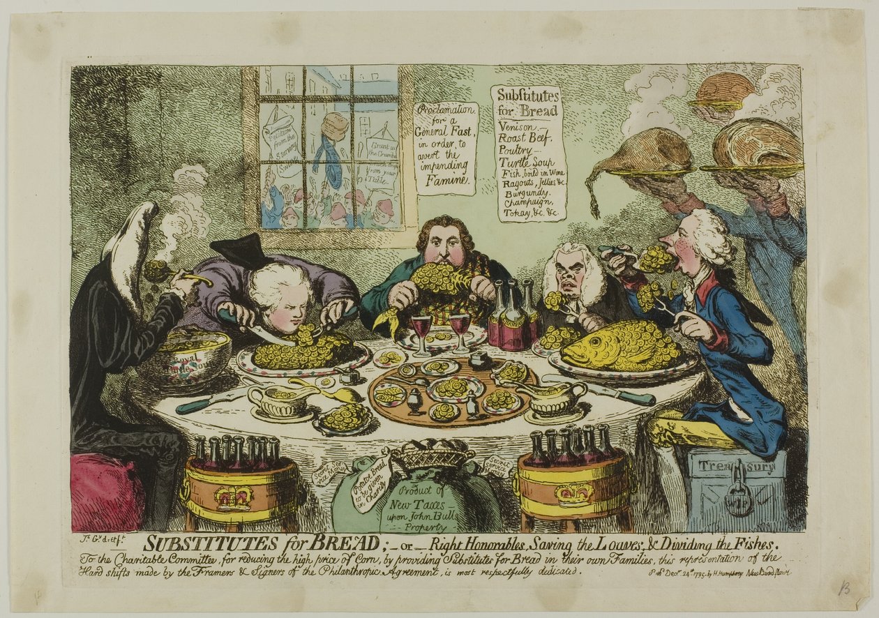 Sustitutos del pan de James Gillray