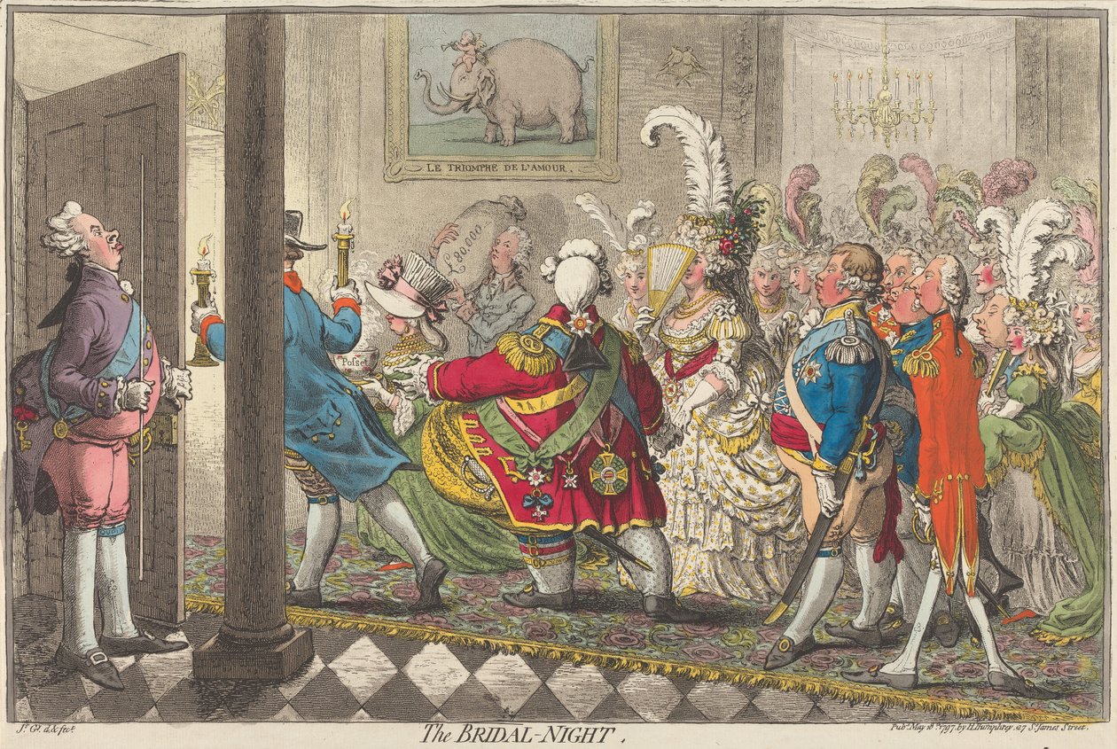Die Hochzeitsnacht de James Gillray