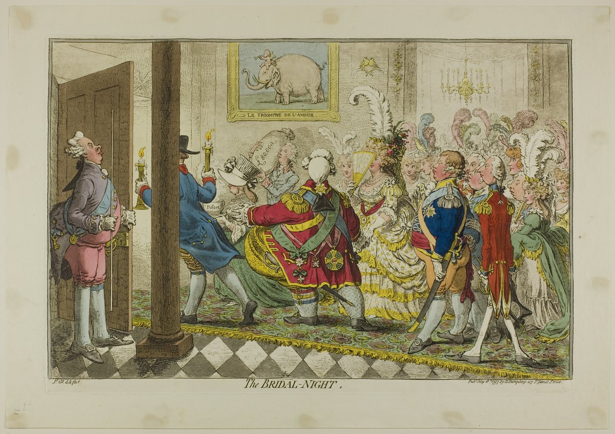 La noche de bodas de James Gillray