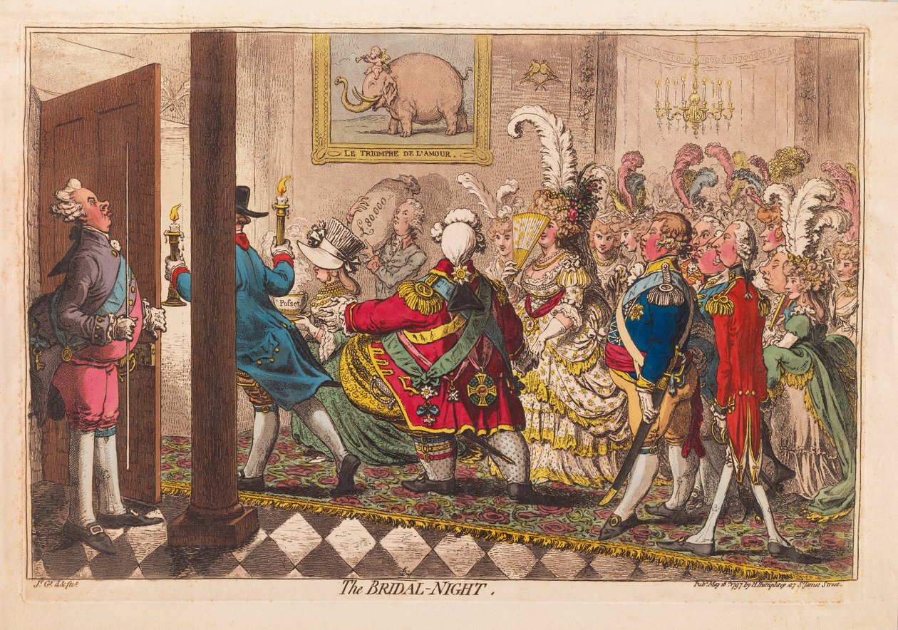 La noche de bodas, pub. 1797 de James Gillray