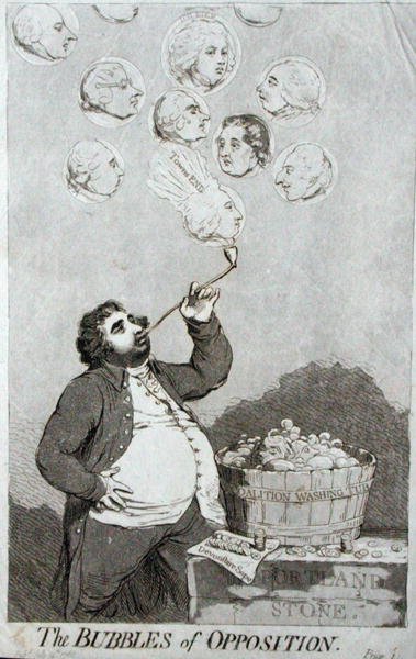 Las Burbujas de la Oposición de James Gillray