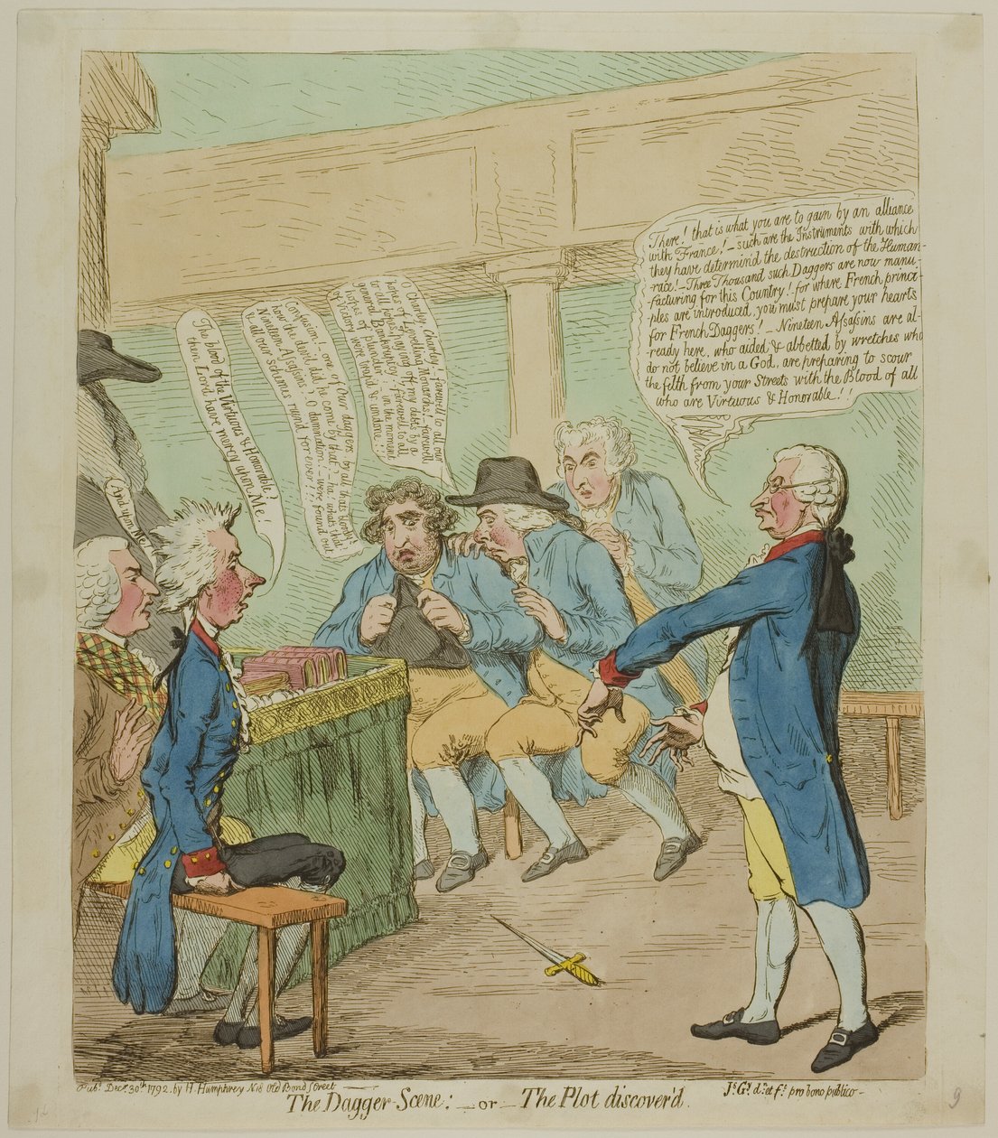 La Escena del Daga de James Gillray
