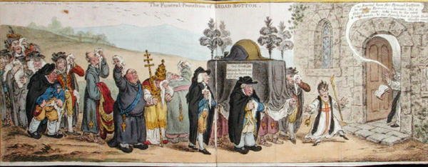 El cortejo fúnebre de Broad-Bottom de James Gillray