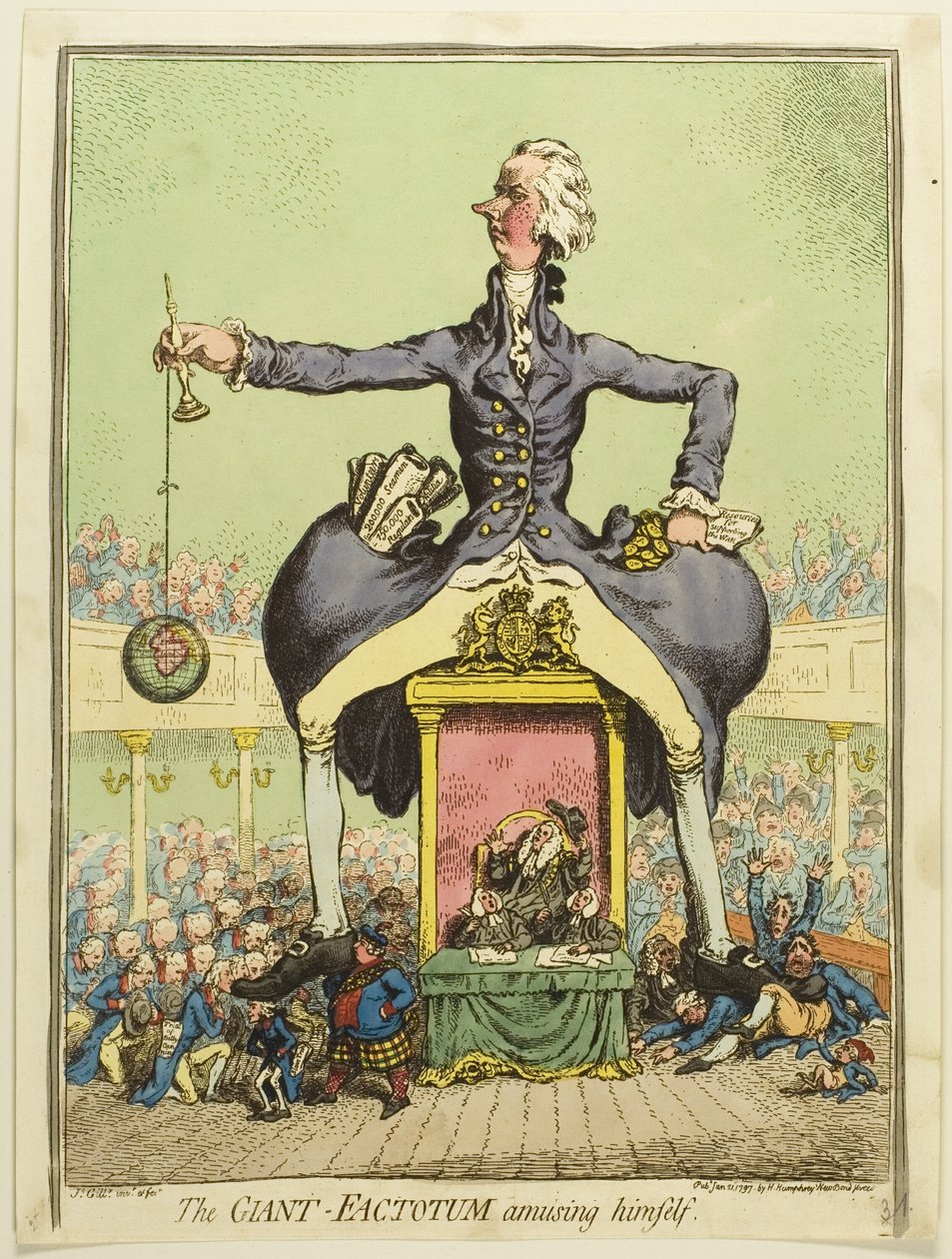El gigante Factotum se divierte de James Gillray