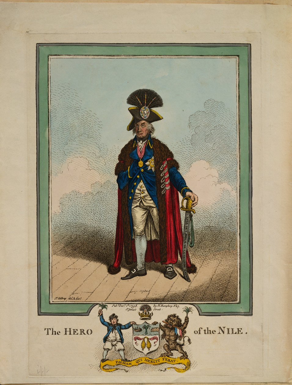 El héroe del Nilo, 1878 de James Gillray