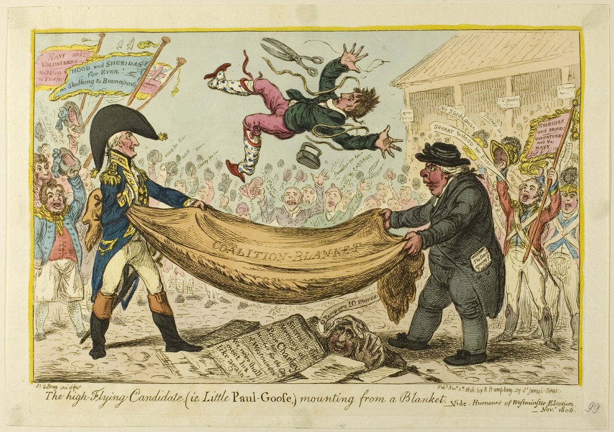 El candidato de altos vuelos de James Gillray