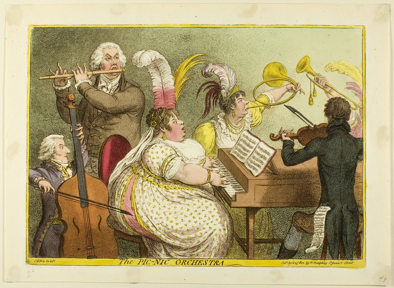 Orquesta Pic-Nic de James Gillray